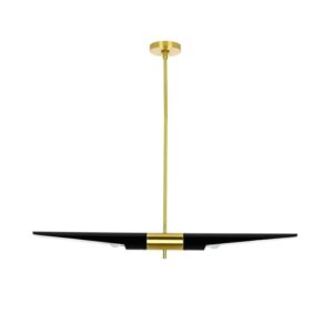 Lampa wisząca APOLLO 1 czarna - szczotkowane złoto - obrazek 1